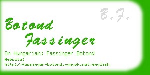 botond fassinger business card